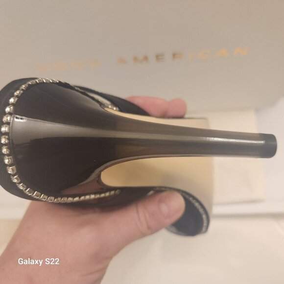 Good American Black Jeweled Heels. NIB. Size Various. - Picture 6 of 10